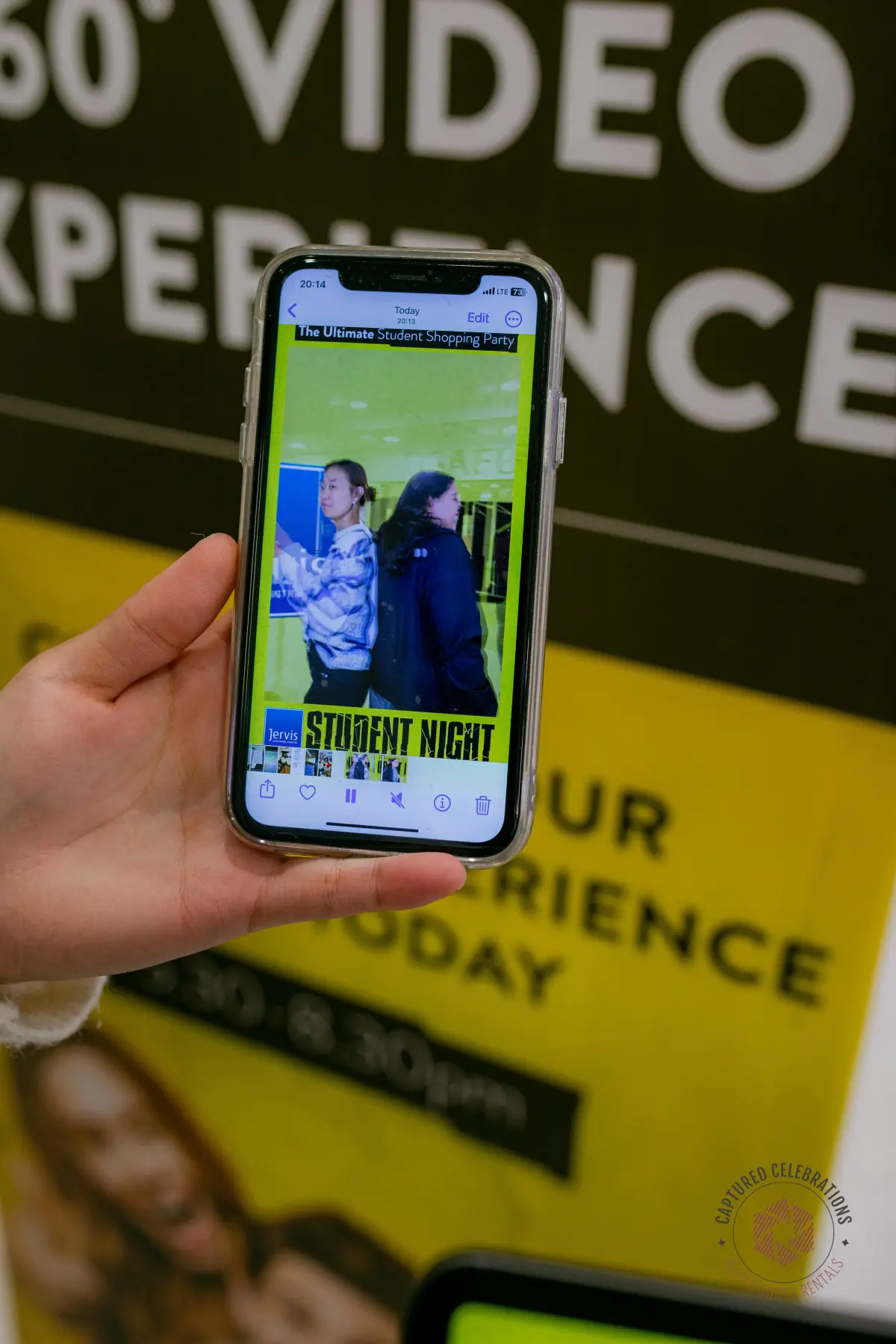 360 photo booth phone view Los Angeles — Captured Celebrations