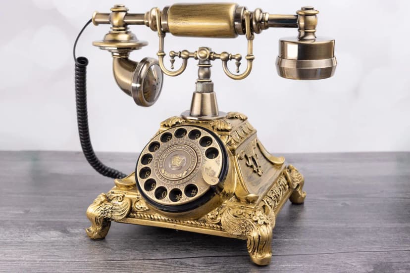 Vintage rotary phone audio guestbook at LA celebration of life event — Captured Celebrations