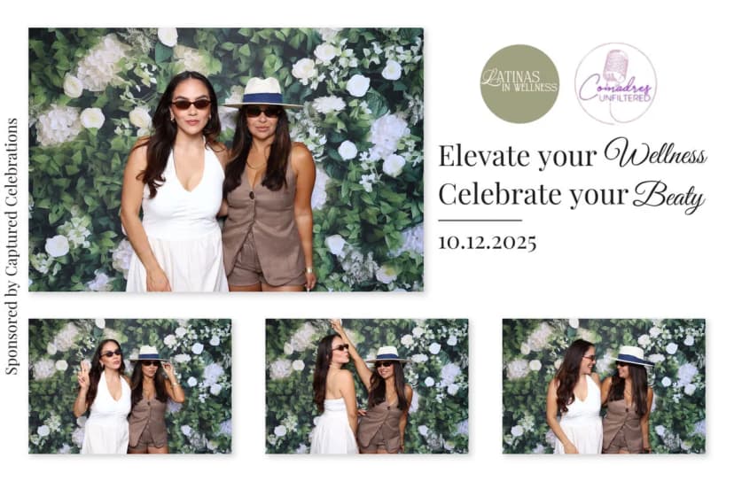 Latinas in Wellness community members at Los Angeles photo booth activation