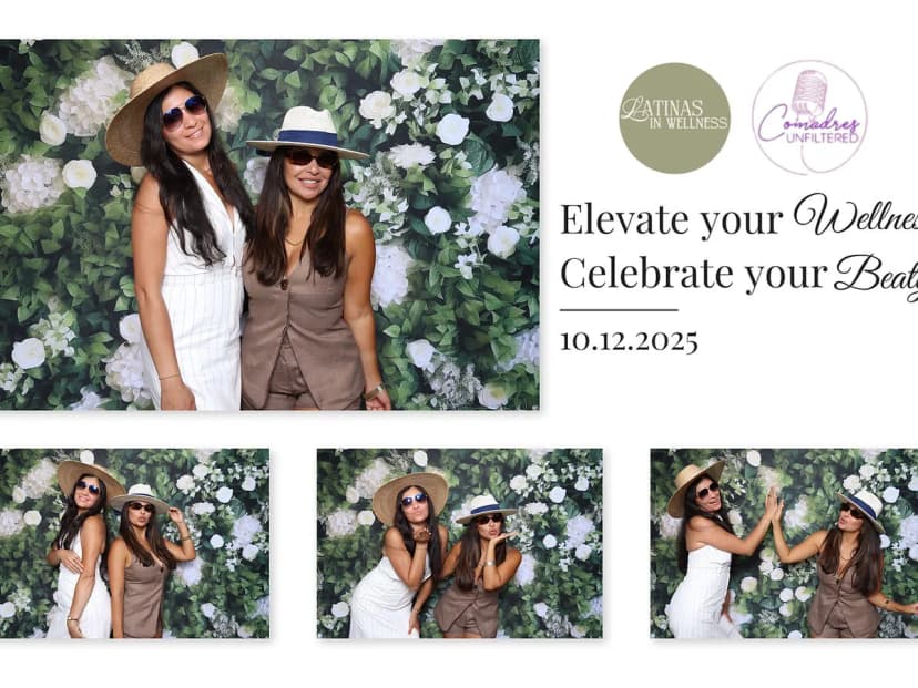 Beauty brand event photo booth prints at Los Angeles Latinas in Wellness gathering