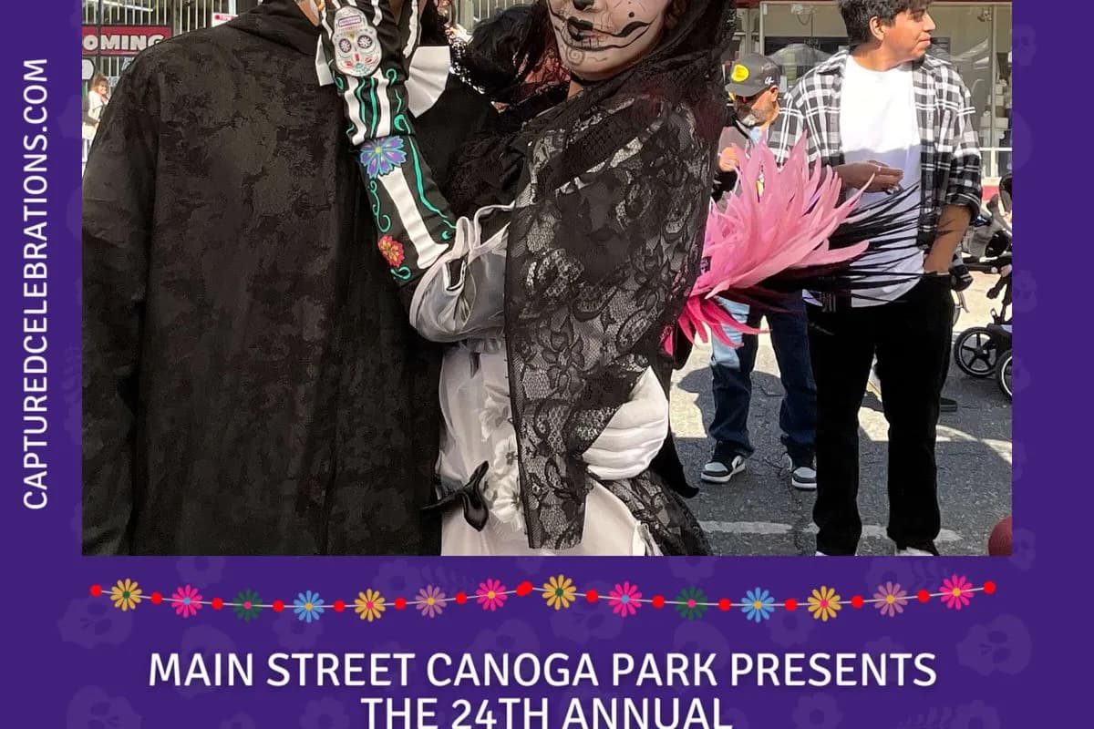 Dia de los Muertos Festival photo booth in Canoga Park Los Angeles