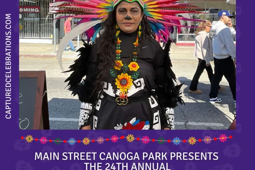 Festive photo booth session at Los Angeles Dia de los Muertos celebration