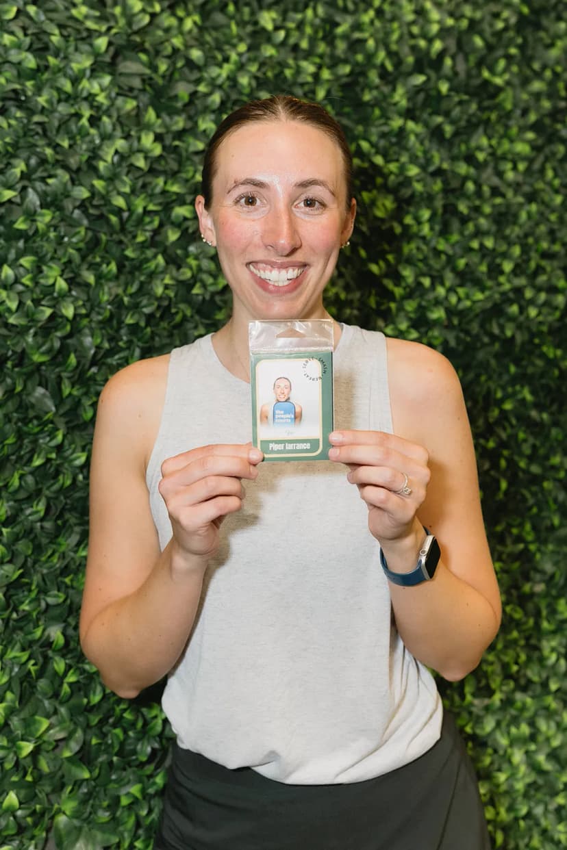 Pickleball paddle and custom trading card at LA sports event — Captured Celebrations photo booth