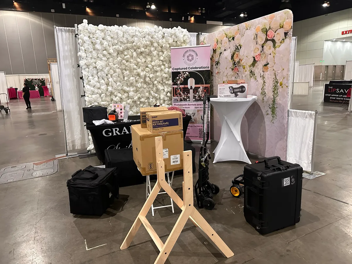 The booth space for the bridal expo
