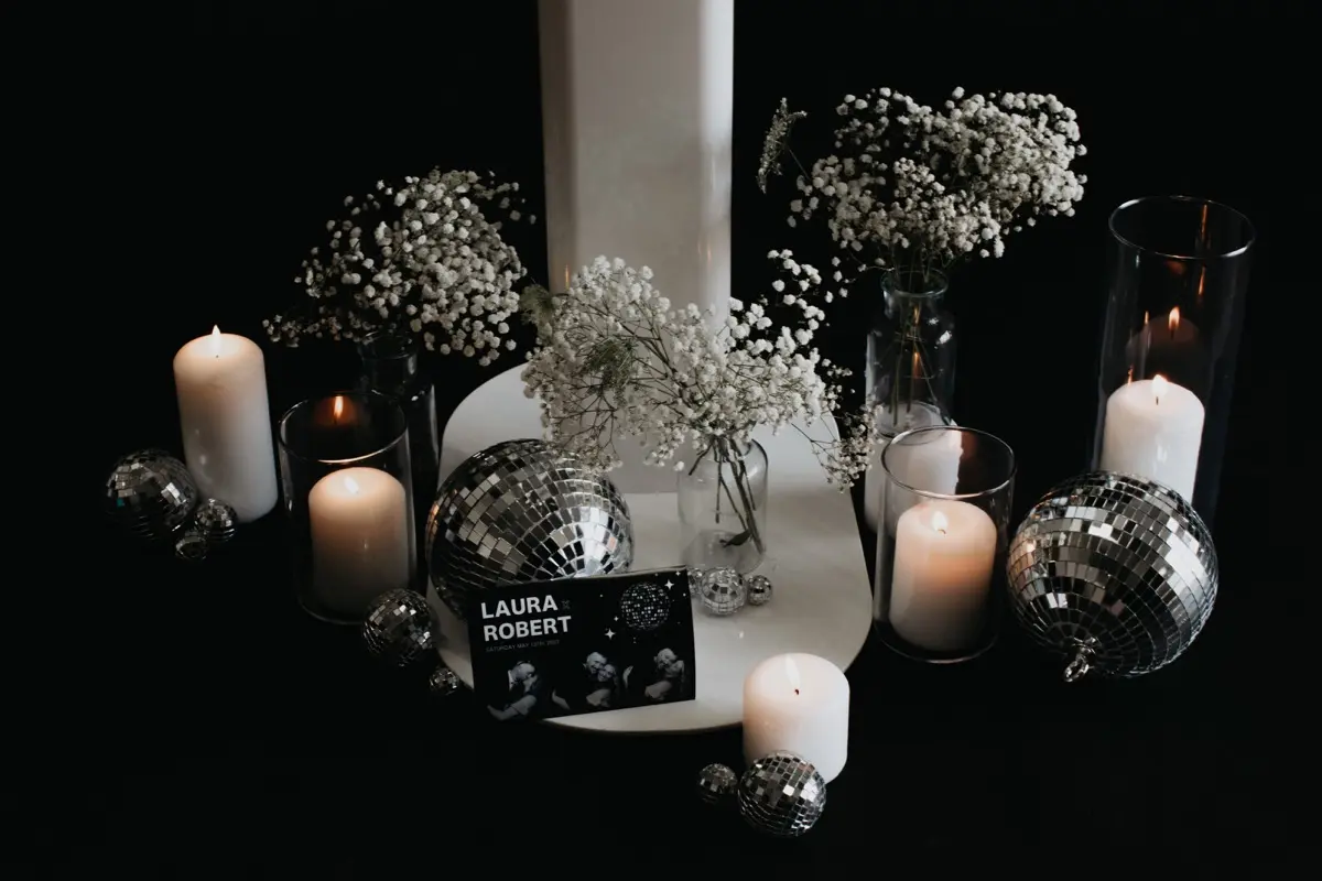 Outdoor photo booth at a Los Angeles event during golden hour