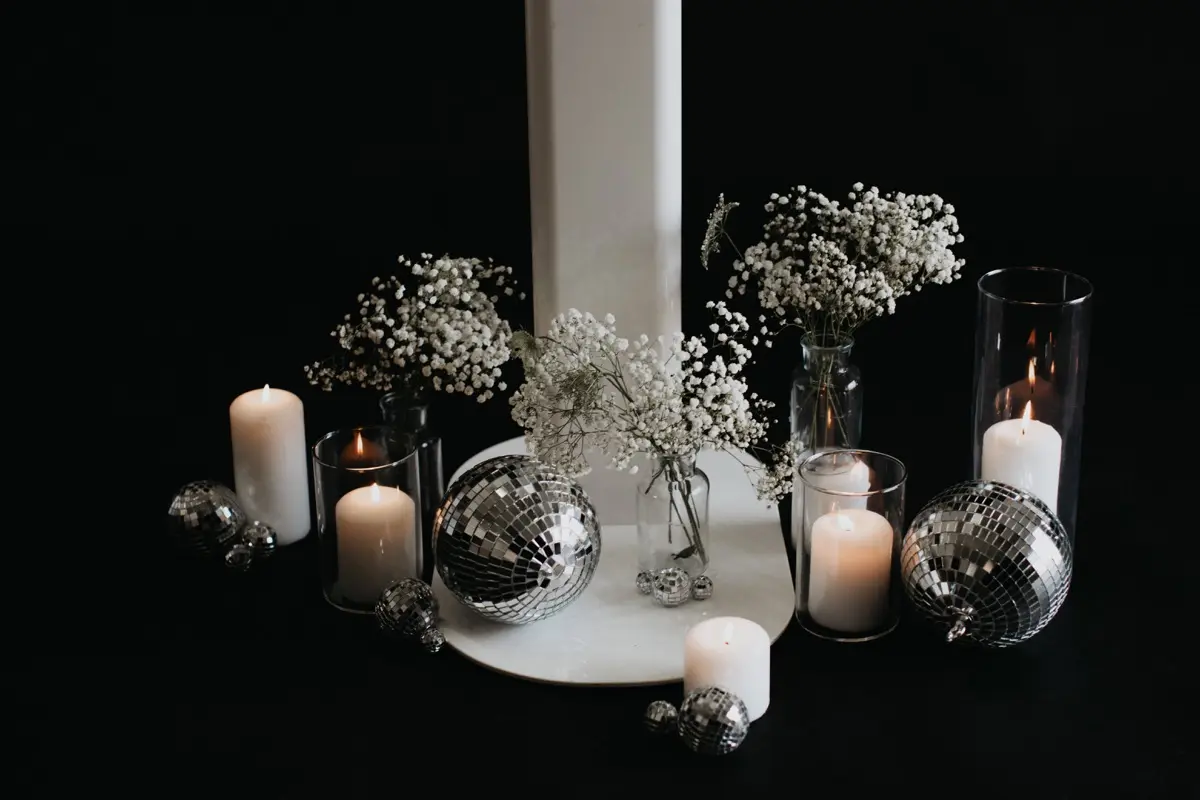 Dusk photo booth setup with warm outdoor lighting at a corporate outdoor event in Southern California