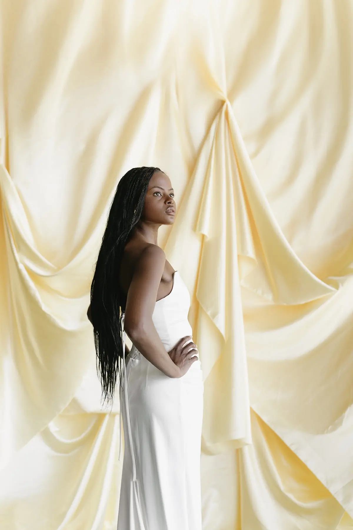 Gold metallic photo booth at a luxury Los Angeles event