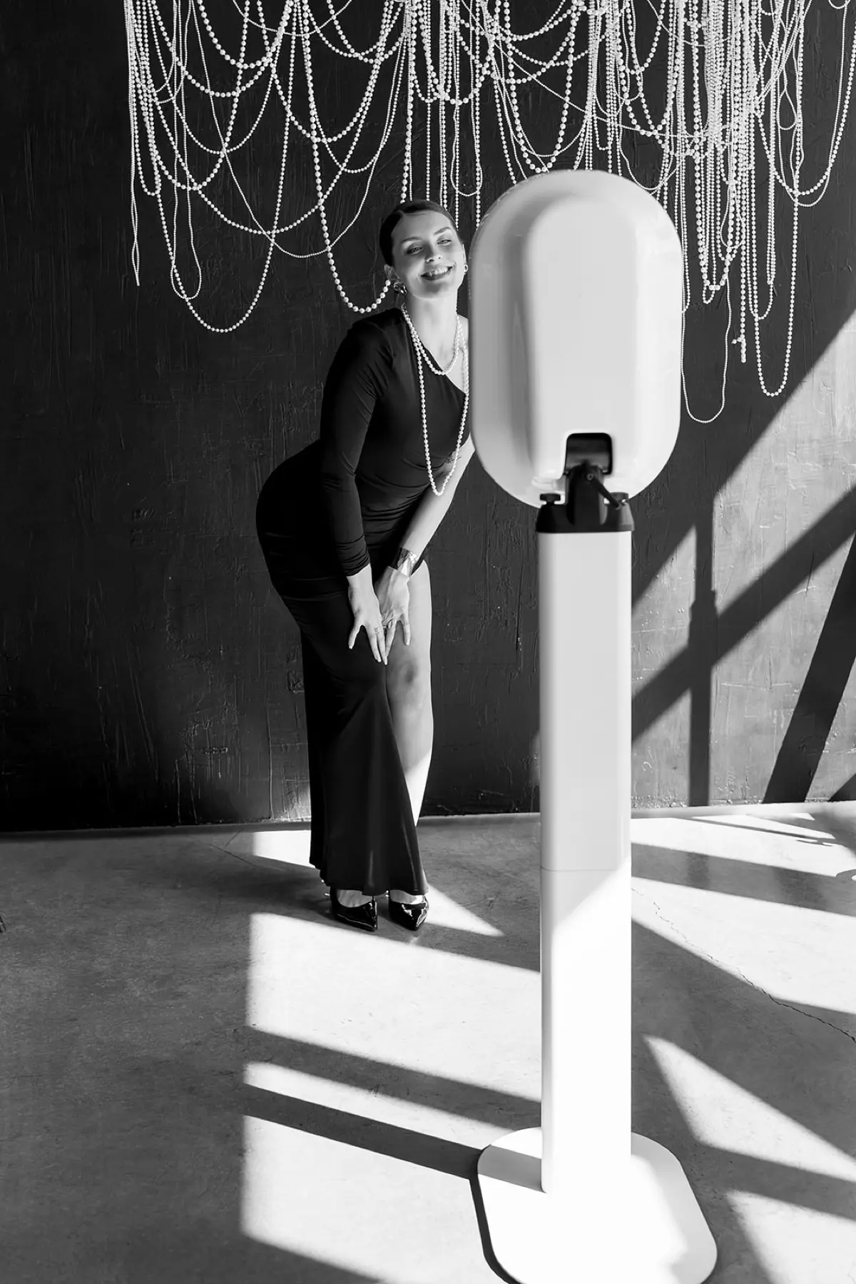 Pearl elegant photo booth rental at a Calabasas sports venue in Los Angeles