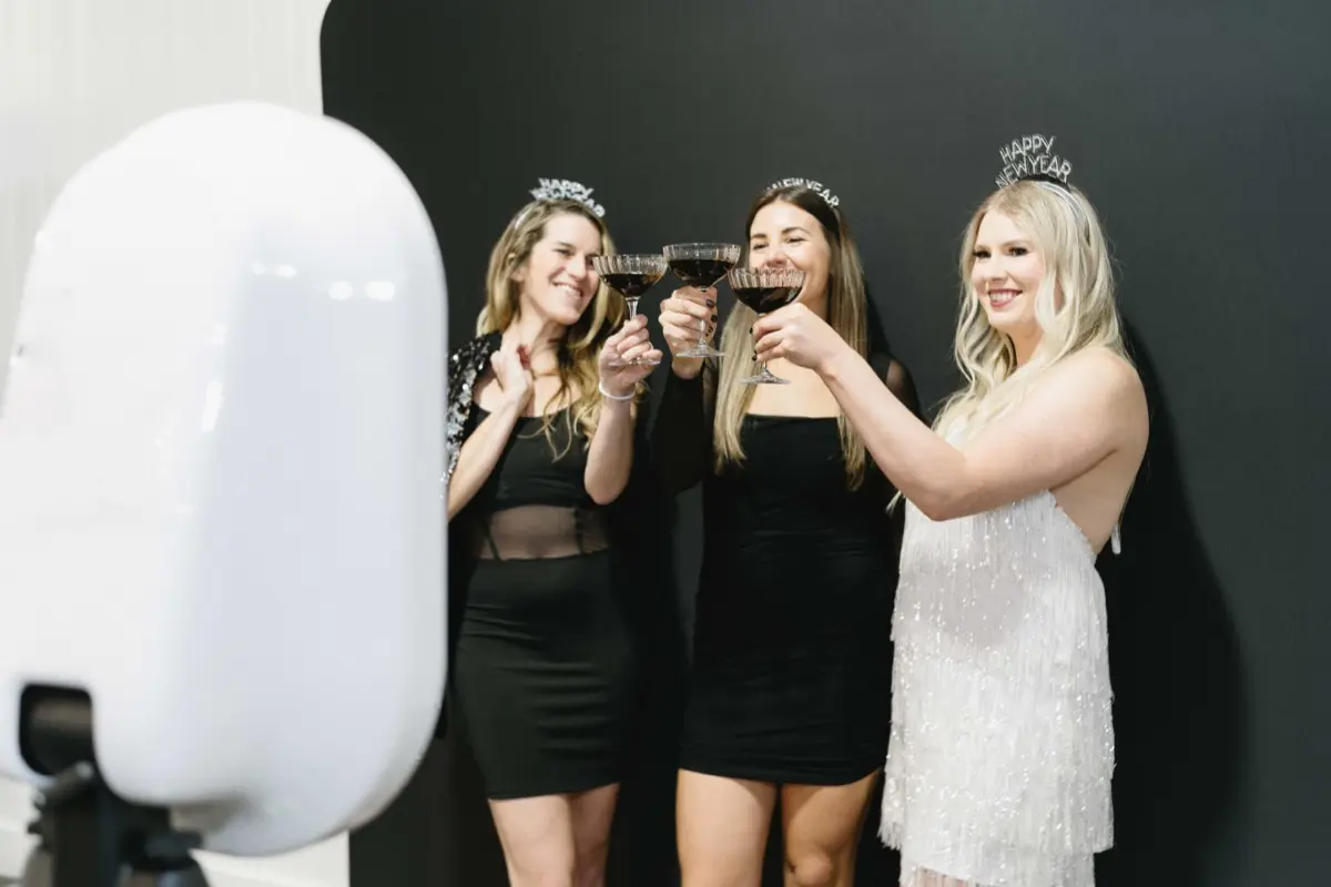 Spotlight photo booth at a Burbank corporate event