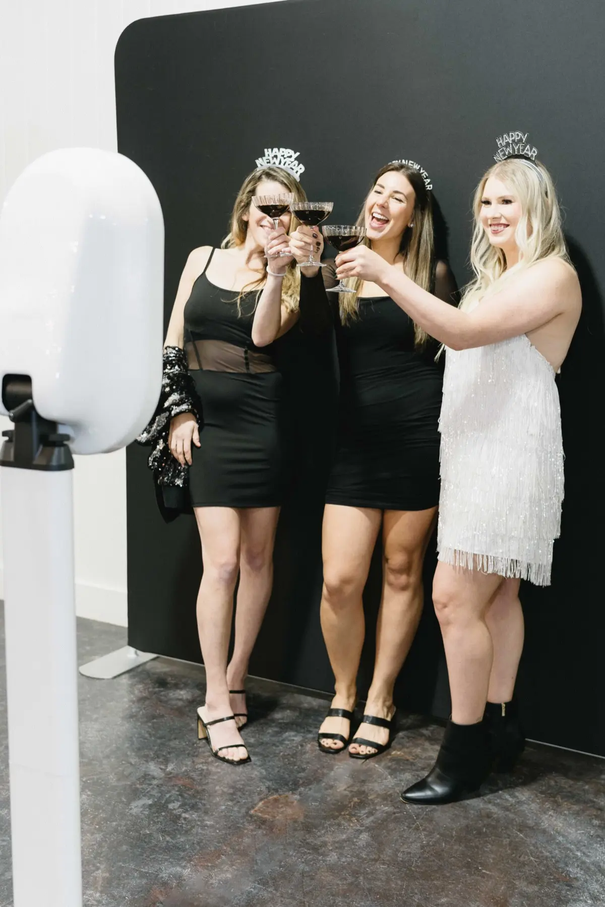 Spotlight photo booth setup with professional lighting at a corporate celebration