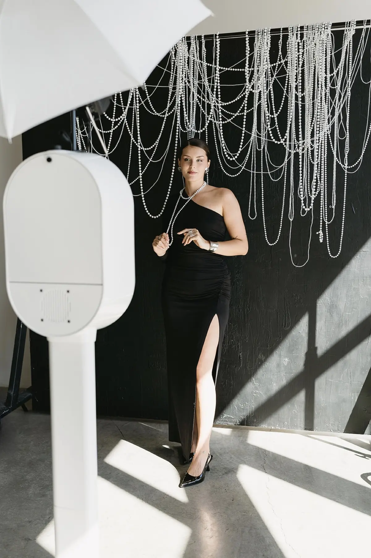 Elegant pearl photo booth rental for Los Angeles corporate events