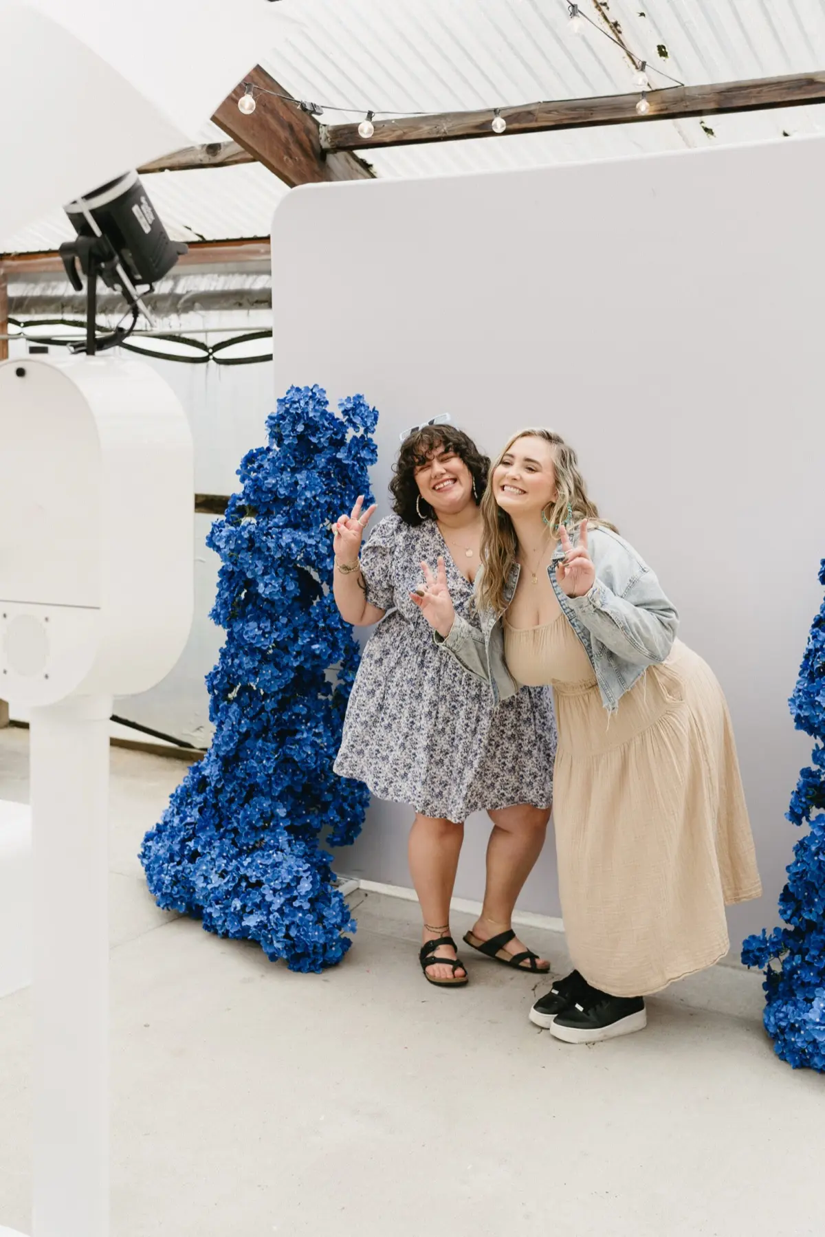 Wedding celebration with photo booth and elegant decor in Los Angeles