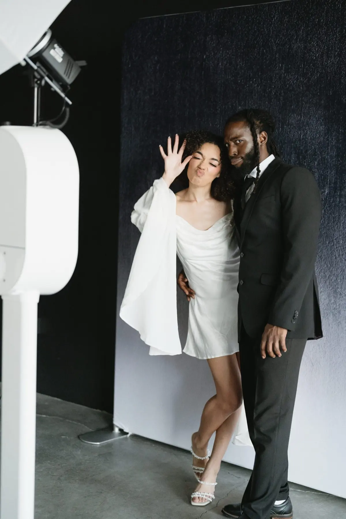 Toast dark photo booth with sophisticated event design in Los Angeles